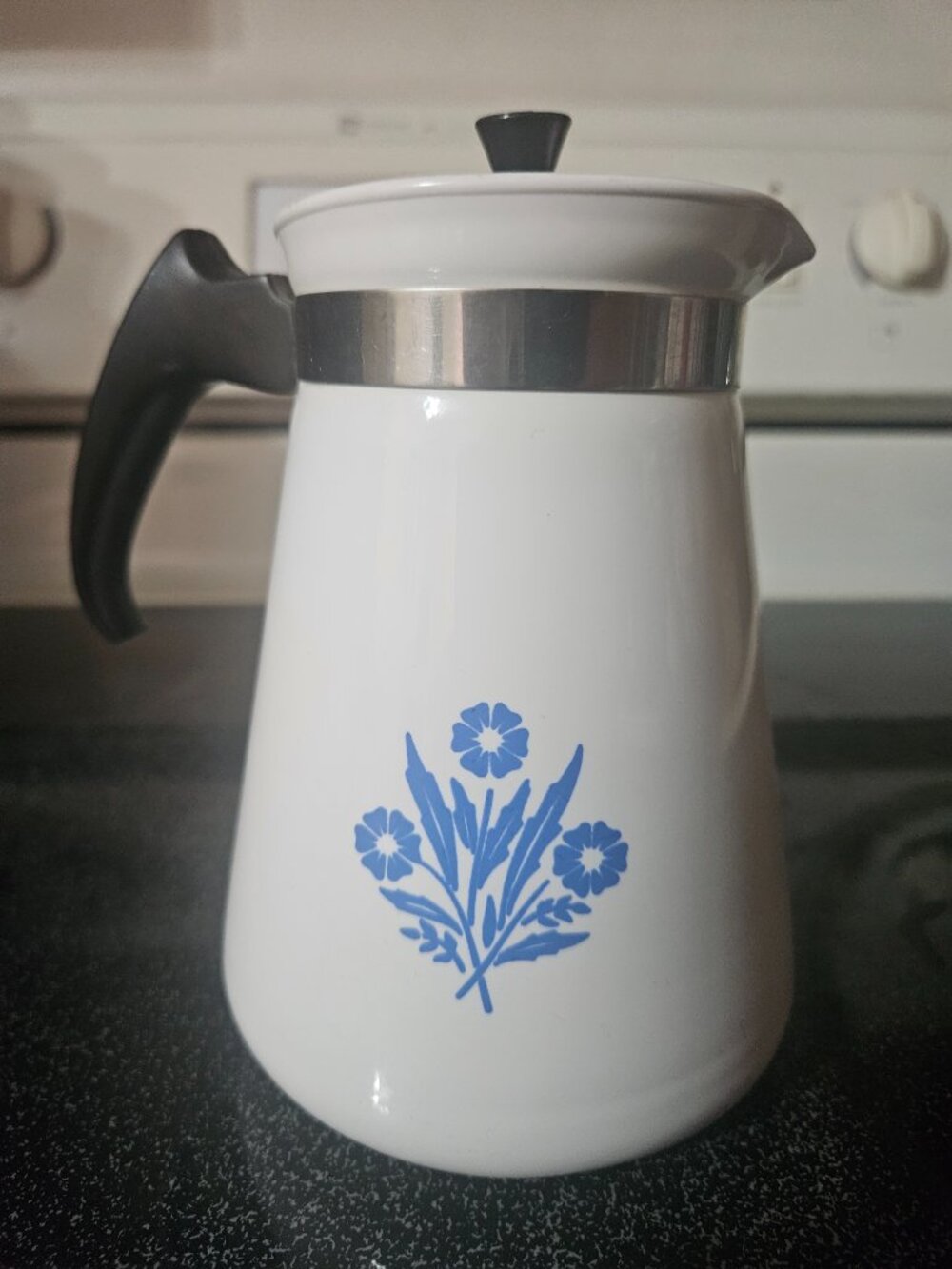 Vintage 4 Cup Corningware Blue Cornflower Teapot Coffee Tea Server Carafe - Picture 4 of 4